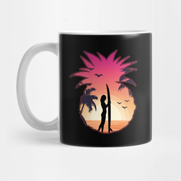 Pineapple Summer Beach by printjobz